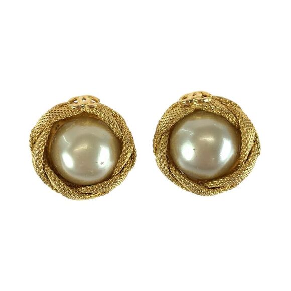 Chanel Coco Mark Pearl Earrings - Picture 1 of 7